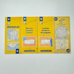 Vintage collectie Michelin-kaarten - jaren 70 tot 90