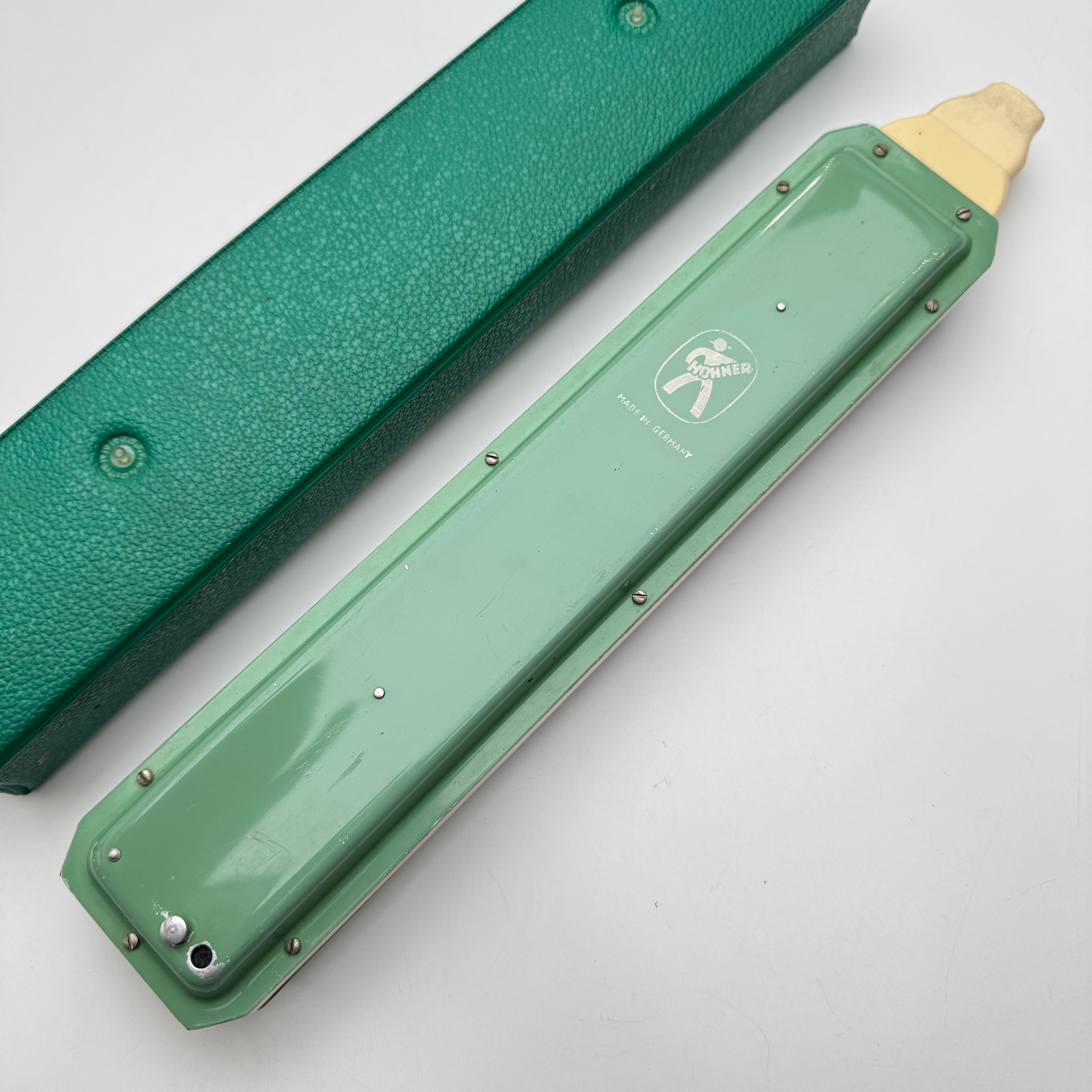 Vintage Hohner Soprano Melodica Harmonica/flute - Green, 1970s