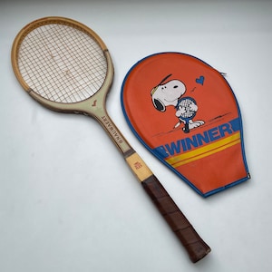 Raquete de tênis vintage - Snauwaert Fibre Wood Flexin (anos 60)