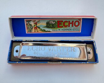Vintage Hohner Echo Vamper Bell Metal Reed Harmonica - Key of G - Etsy