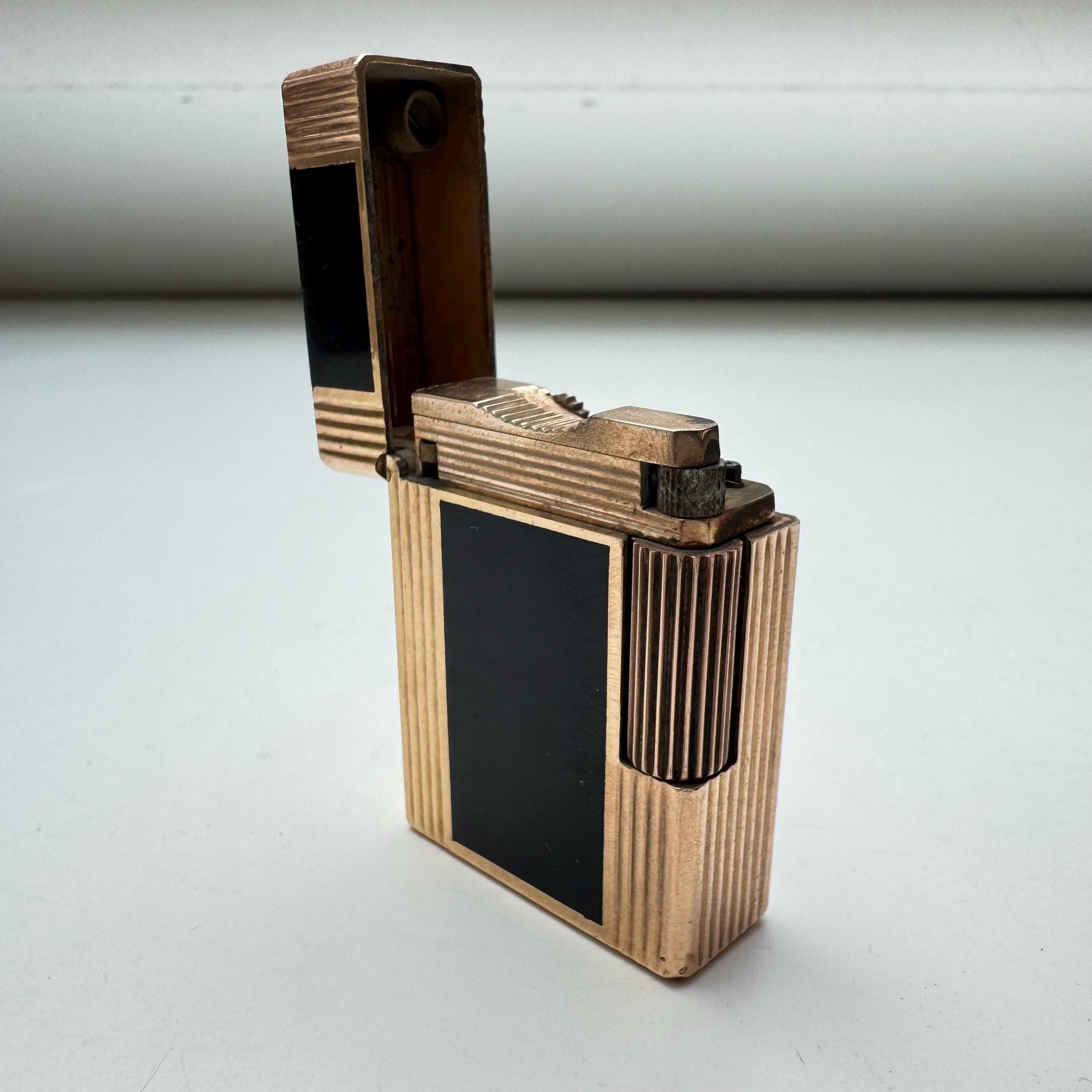 S.T. Dupont Line 1 Small Model Lighter – Windsor, 1970s, Black 