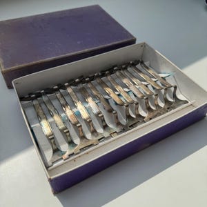 Set of 12 Vintage Silver-Plated Knife Rests by Wellner (.100 Silver)