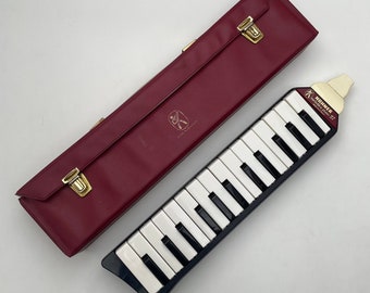 Vintage Hohner Piano 27 Melodica Harmonica/Flûte - Rouge, 1970s