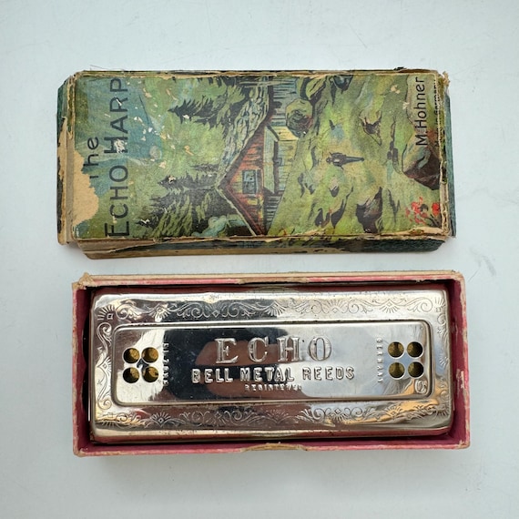 Vintage Hohner Echo Bell Metal Reed Harmonica – Original Box - Etsy
