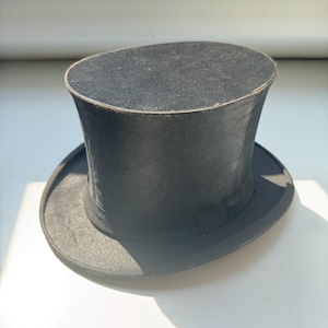 Vintage Black Collapsible Top Hat by Ideal Germany | Foldable Opera Hat | Classic Formalwear & Collectible