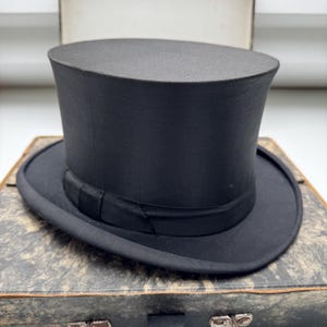 Vintage Foldable Black Top Hat by Druckfrei, Germany