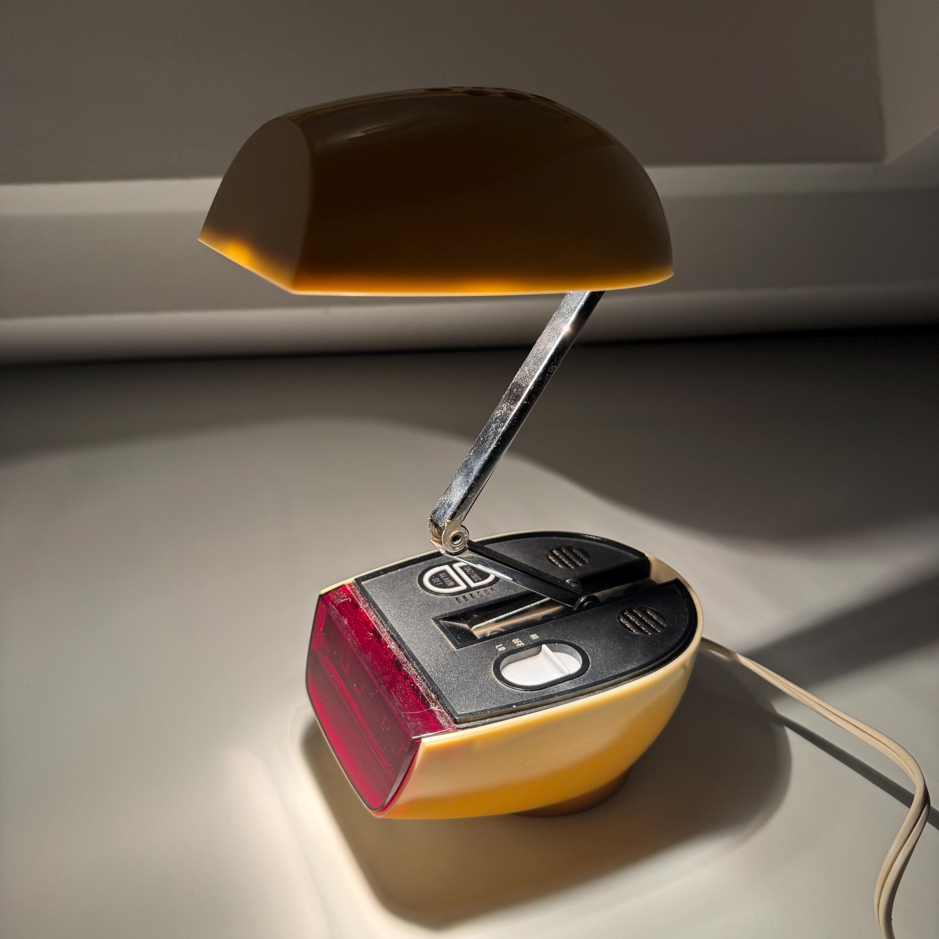 Vintage 1970s Zeitlicht Folding Desk Lamp With Clock – Retro