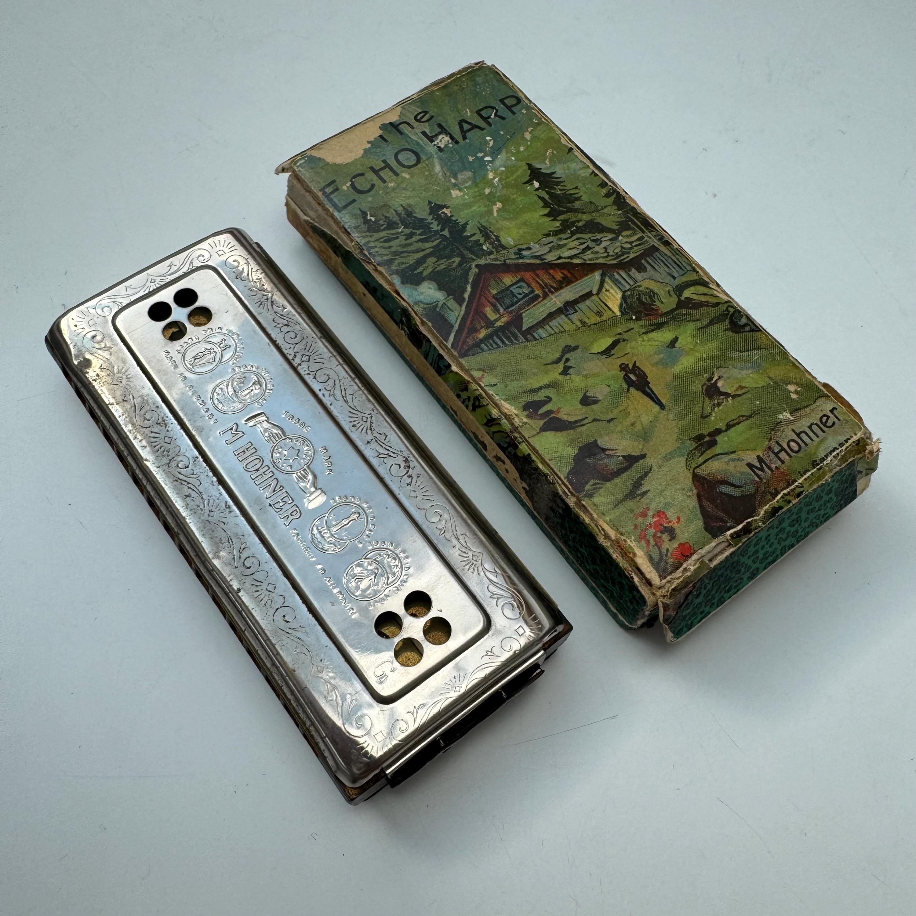 Vintage Hohner Echo Bell Metal Reed Harmonica – Original Box - Etsy