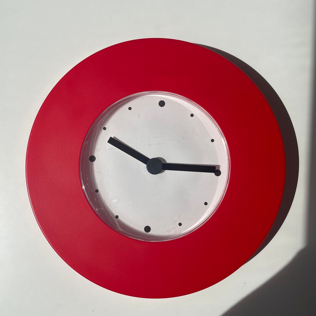 Reloj Rojo Reloj De Pared Ikea Grande Reloj De Pared Retro IKEA