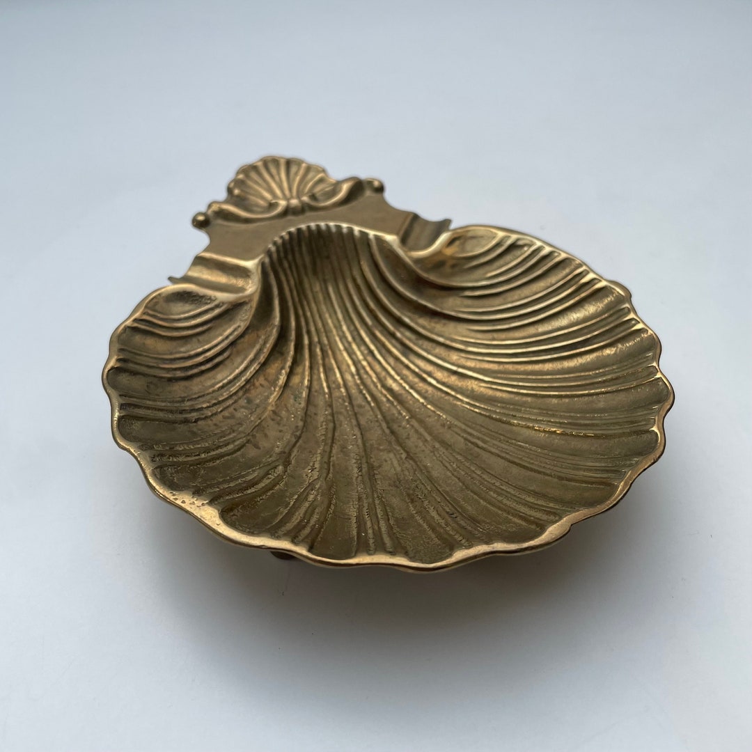 Vintage Brass Shell Ashtray