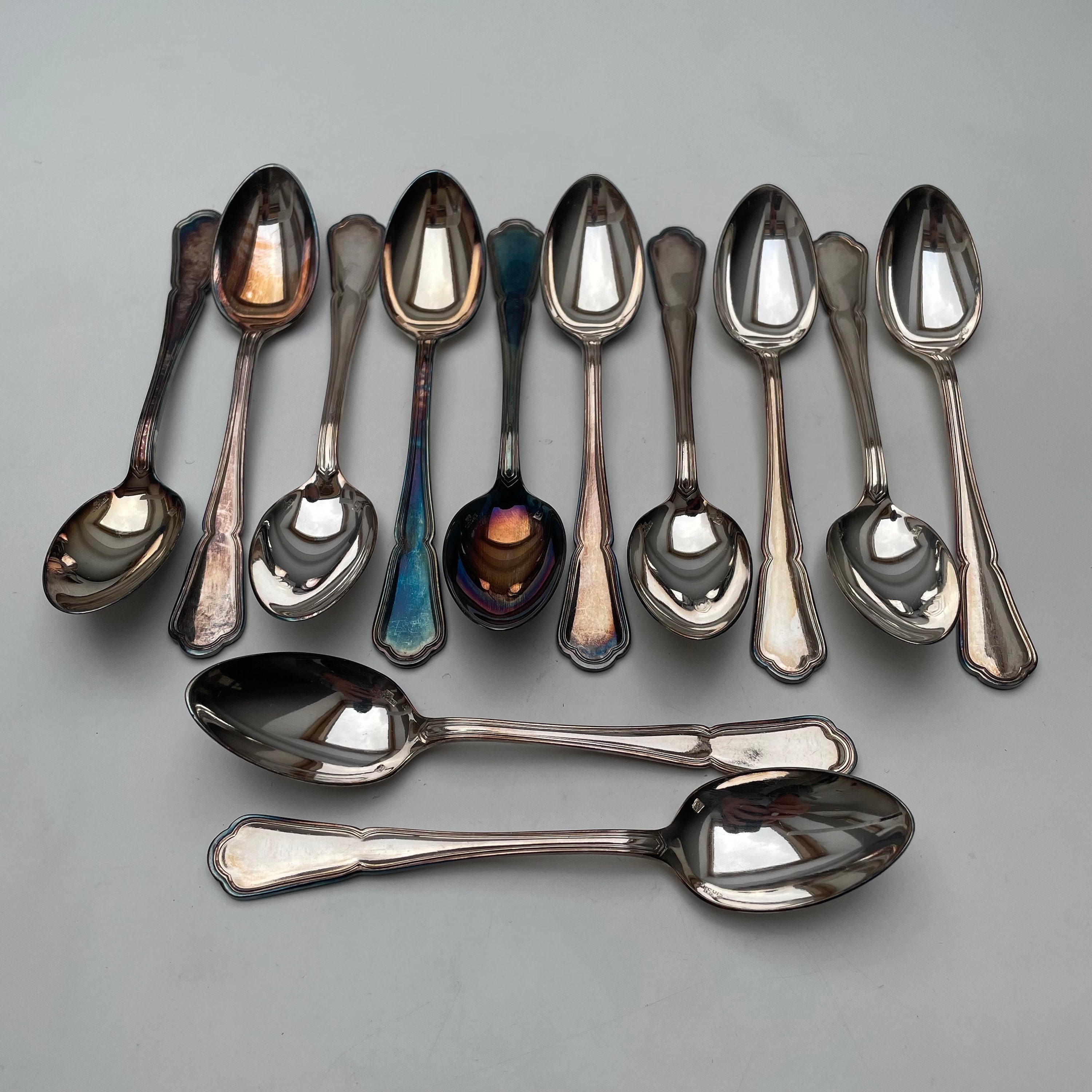 【英国】 キングスパターン ティースプーン 12本【シルバープレート】12cm 英国】 キングスパターン ティースプーン 12本【シルバープレート