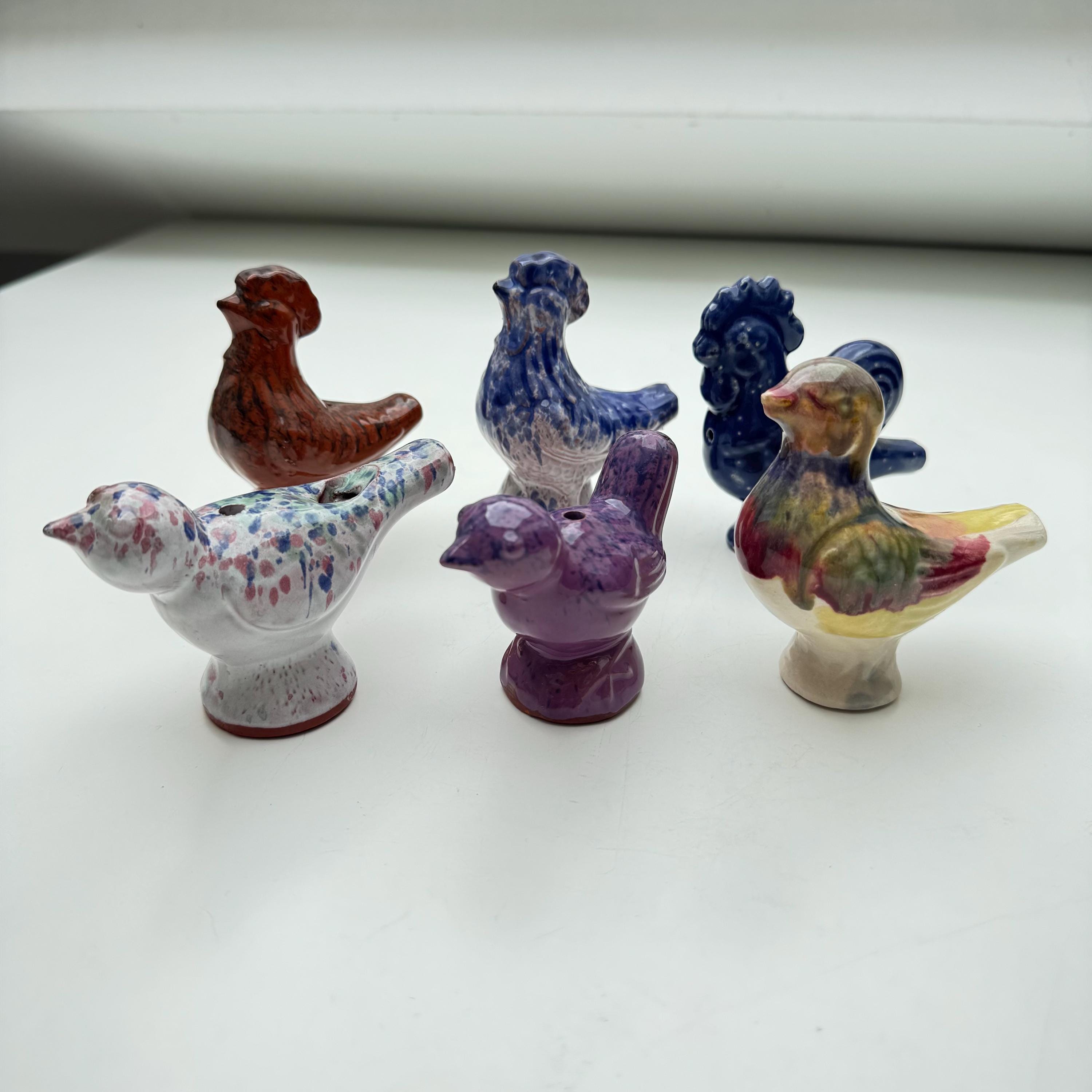 ビンテージ ペックヴィルヒェン鳥笛: ルクセンブルク セラミック