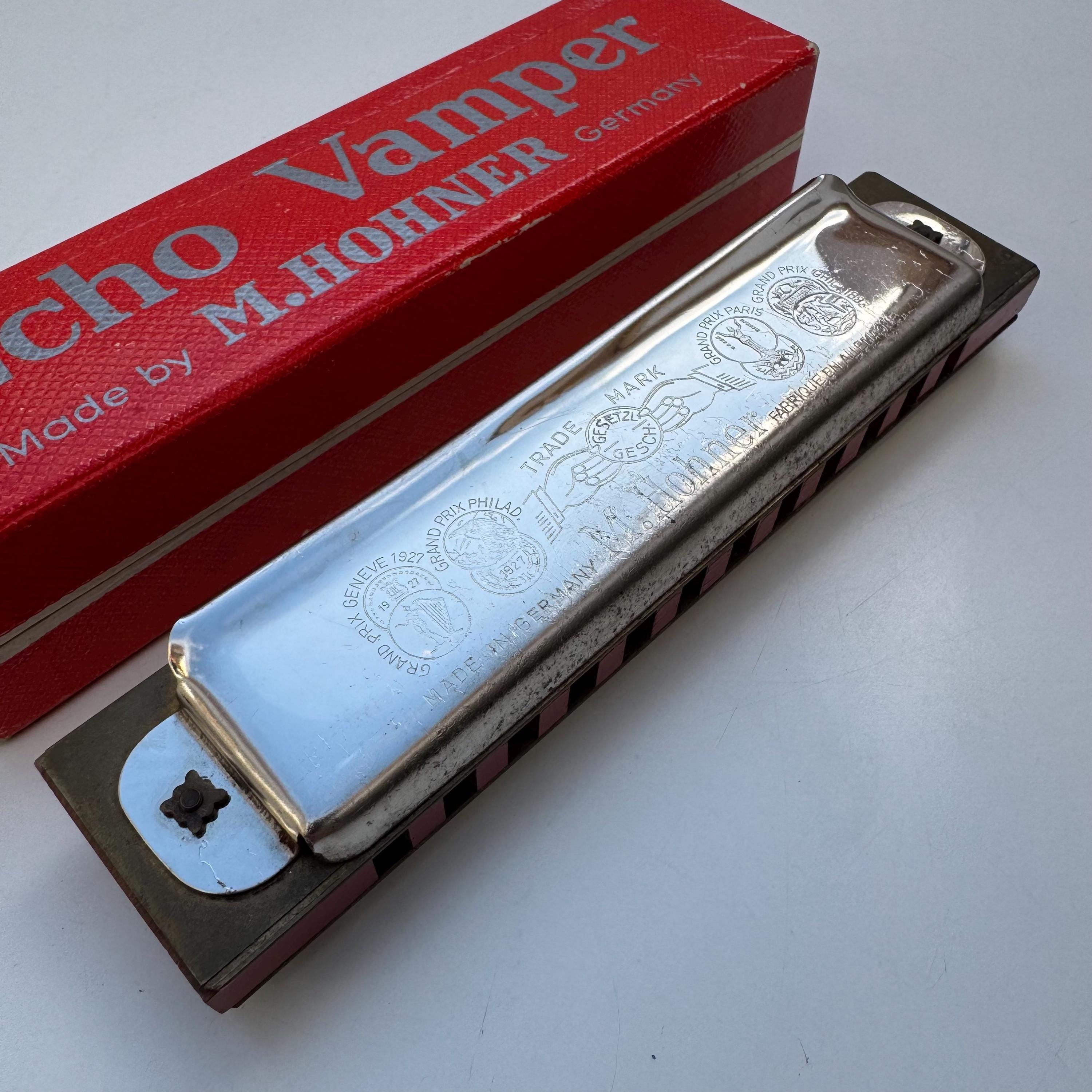 ビンテージ M.HOHNER ホーナー Echo Vamperハーモニカ Vintage Hohner Echo Vamper Bell Metal Reed Harmonica - Key of G - Etsy
