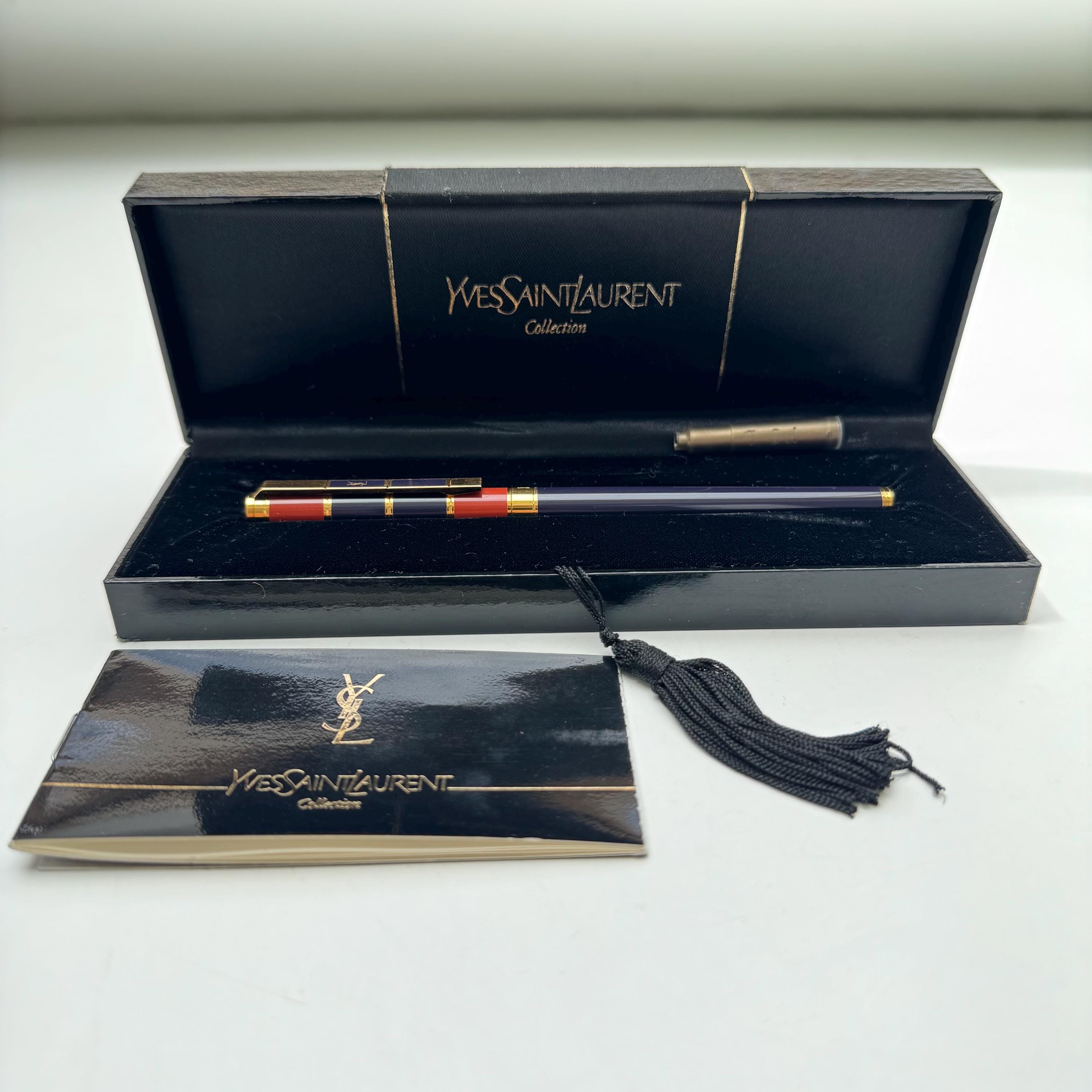 Vintage Yves Saint Laurent Fountain Pen: 1984 French Luxury With