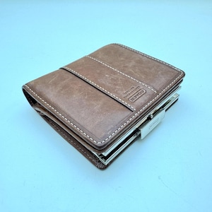 Cartera de piel marrón Coach en perfecto estado