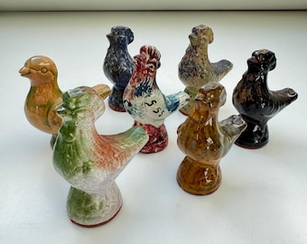 Vintage Ceramic Péckvillchen Bird Whistle – Made in Luxembourg