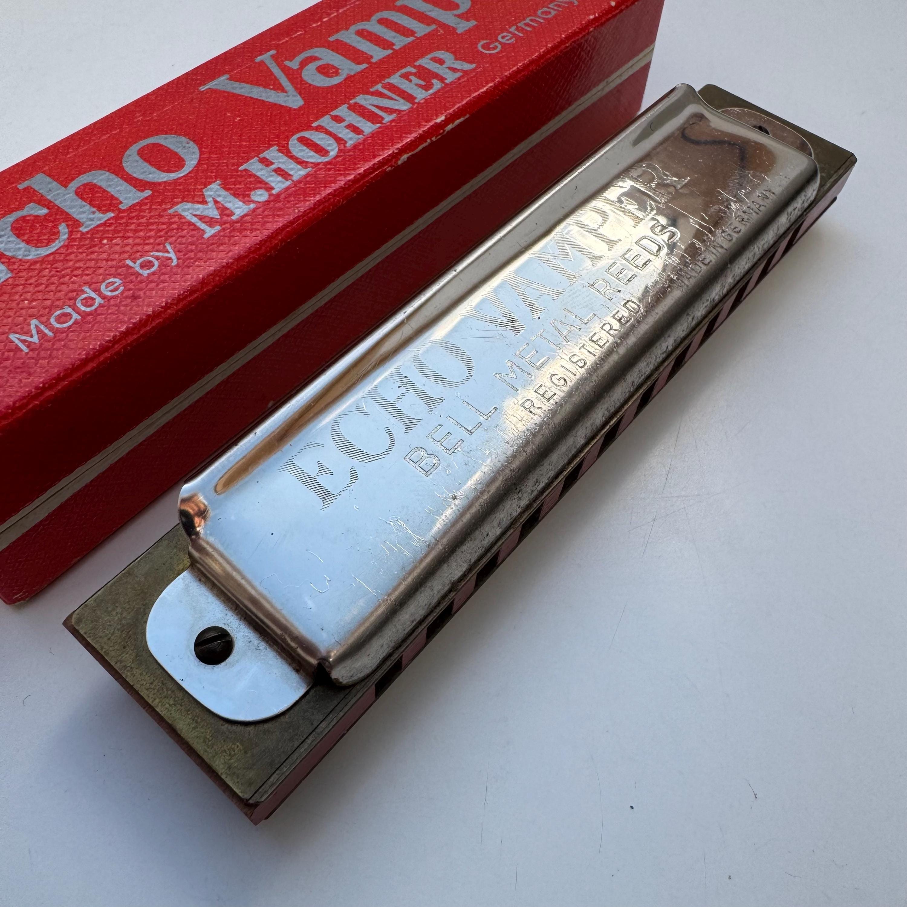 ビンテージ M.HOHNER ホーナー Echo Vamperハーモニカ Vintage Hohner Echo Vamper Bell Metal Reed Harmonica - Key of G - Etsy