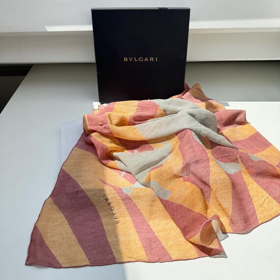 Vintage Bulgari Silk Scarf | Davide Pizzigoni Rhino Print