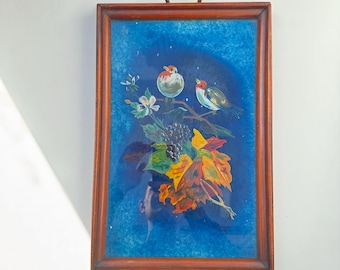 Bandeja vintage para servir – Arte pintado a mano – Firmado por O. Wagner