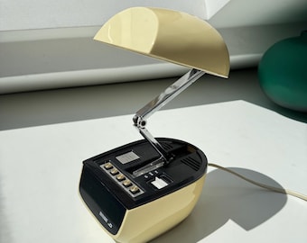Vintage 1970s Zeitlicht Folding Desk Lamp with Clock – Retro Design