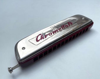 Vintage Hohner Chrometta 14 Harmonica - Made in Germany