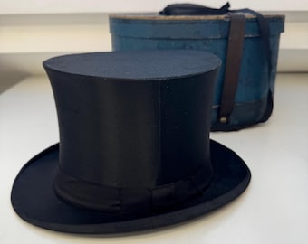 フェルトの黒いシルクハット：19世紀ビクトリア朝様式の帽子 - Etsy 日本