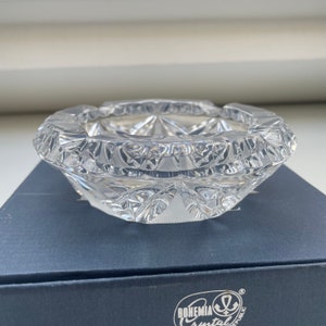 Cenicero de cristal vintage - Bohemia, República Checa