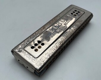 Harmonica M Hohner Vintage ECHO Bell Metal Reeds Made in