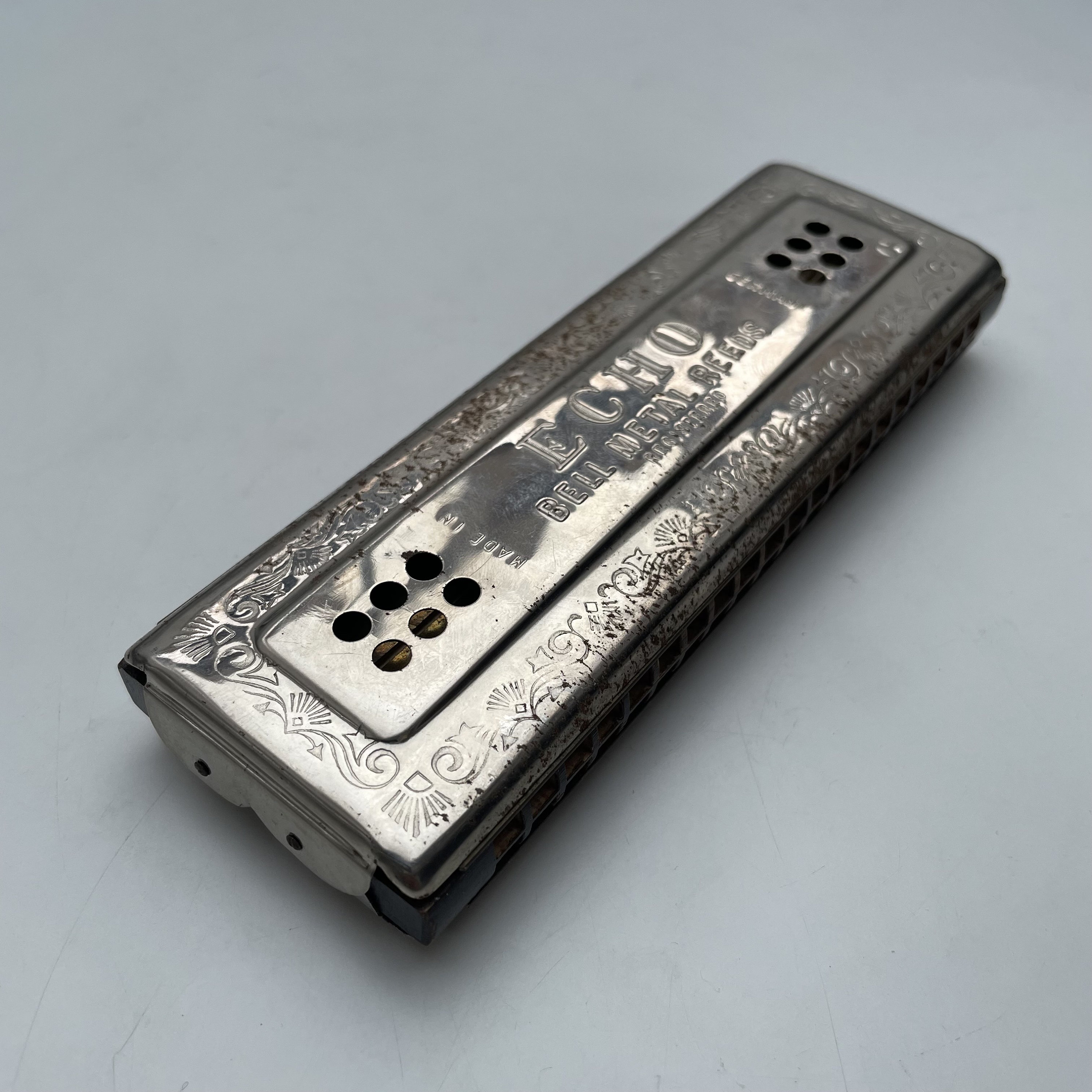 ホーナー社　ハーモニカ　Echo bell Vintage Hohner Echo Bell Metal Reed Harmonica - 1930 - Etsy