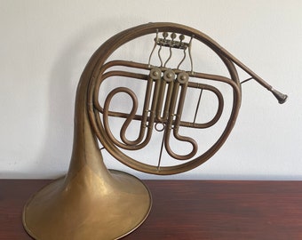 Vintage Brass French Horn - J.M. Burger, C. Rinkel, Strasbourg, 1904-1924