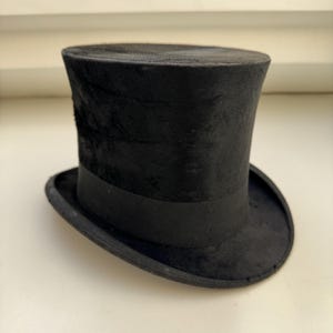 Vintage Black Top Hat by A. Digue – Lunéville, France