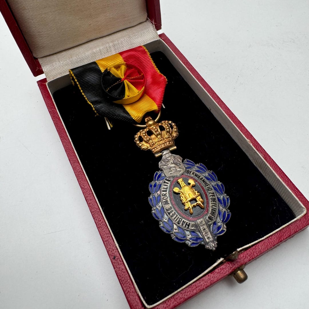 Médaille Civile Belge - Habileté Moralité - Belgique - Insigne Ancien