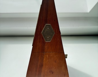 Vintage Maelzel Paquet Wooden Metronome – French Wind-Up Metronome, Fully Working