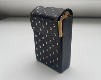 Vintage Black Leather Cigarette Case