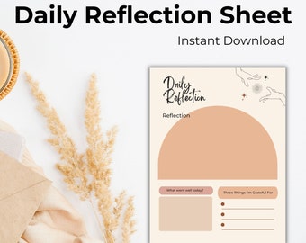 Bohemian Daily Reflection | Daily Reflection Sheet | Daily Gratitude
