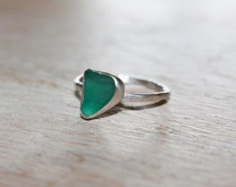 Recycled Sterling Silver Seaglass Ring Custom