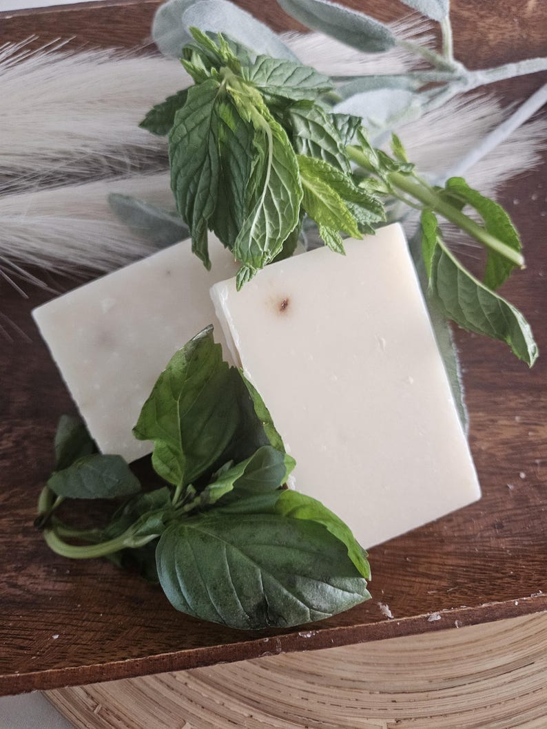 Spearmint Basil Scrub Cold Process Soap Bar - Etsy