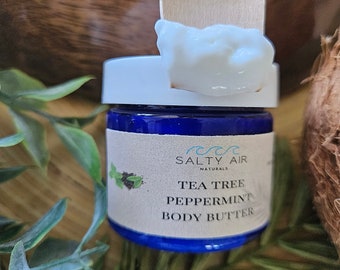 Tea Tree Peppermint Körperbutter - 4-Unzen-Glas