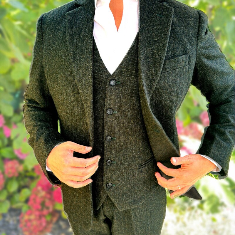 Green Wedding Suit Etsy