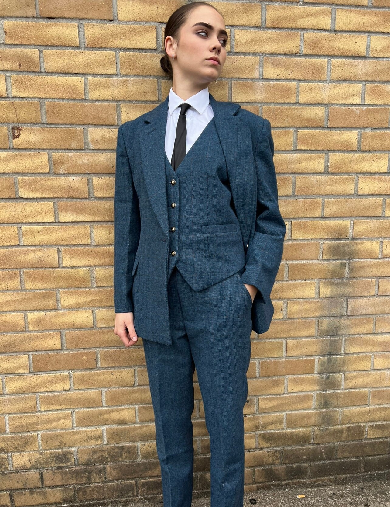 Blue Tweed Suit Etsy Canada