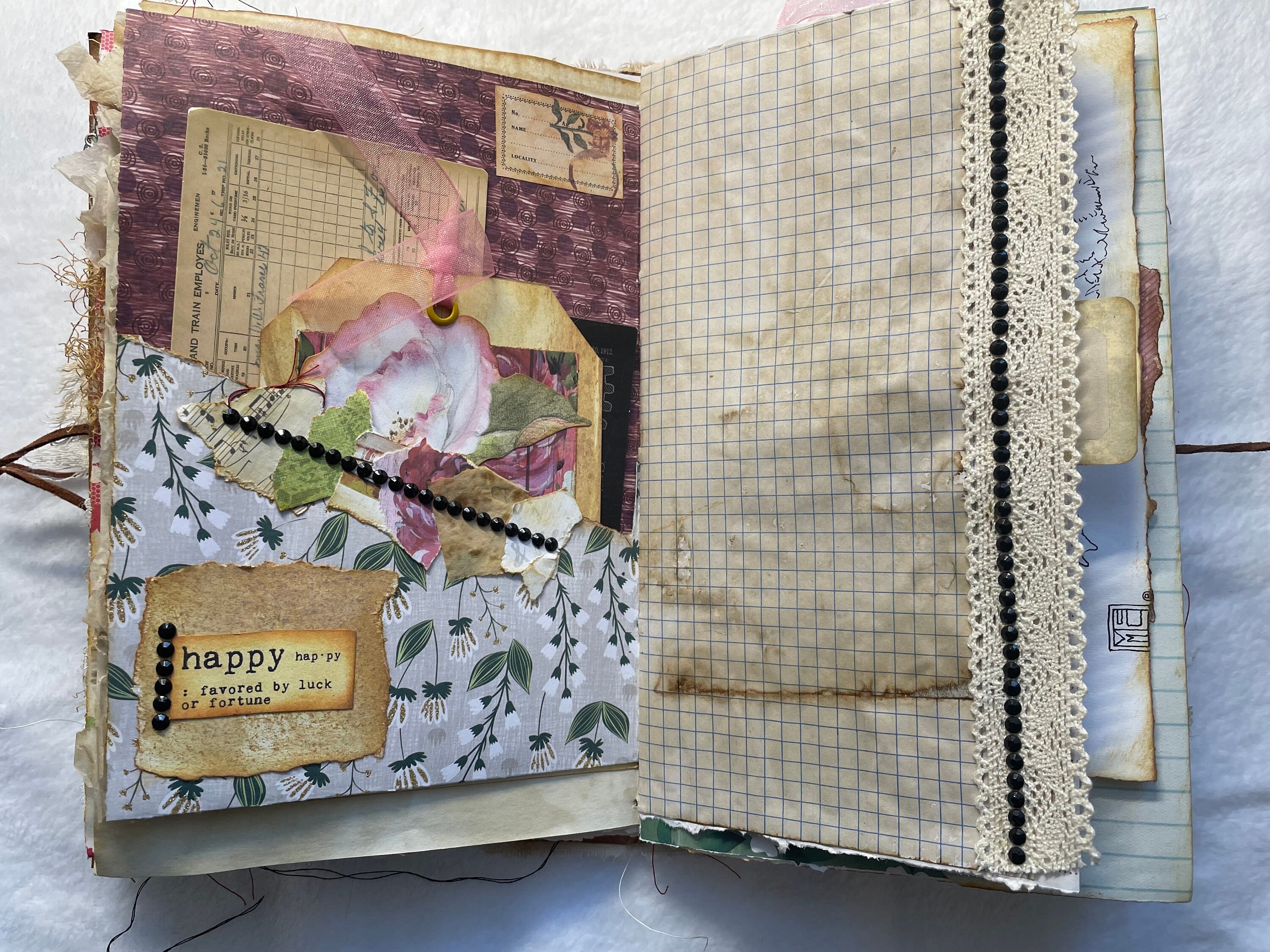 Soft Cover “smile” Junk Journal - Etsy