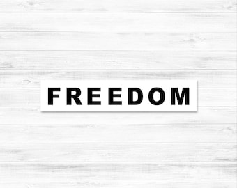 FREEDOM 5" Sticker