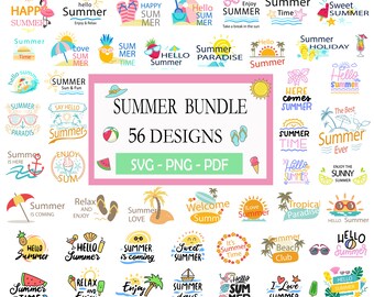 Summer Bundle SVG, Beach Svg, Summertime svg,Funny Beach Quotes Svg,Summer Cut Files, Summer Quotes Svg,Svg files for cricut,Beach Shirt Svg