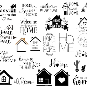 Home Sweet Home SVG Bundle, Home Sweet Home Design, Sweet Home Clipart, Sweet Home SVG, House svg Cricut cutfile bundle,Sweet Home Print