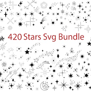 Star Svg, Star Png, Sparkle Star svg Bundle, Star Clipart, Star Cricut Fİle,Shooting stars svg, Twinkle Stars svg, Svg Files For Cricut