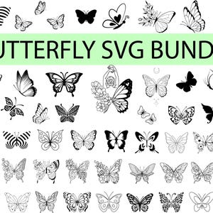 Schmetterling SVG-Bundle, Schmetterling-Silhouette, SCHMETTERLING-Bundle SVG, Schmetterling-Clipart-Bundle, Schmetterling-Svg-Schnittdateien für Cricut