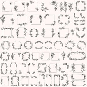 Krans svg bundel, cirkel svg bundel, bloemen krans svg, hart lauwerkrans svg, bruiloft krans svg, krans monogram svg cirkelframe