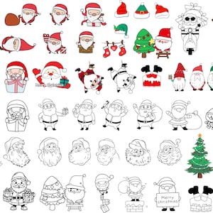 Funny Santa SVG Bundle: Christmas Clipart (PNG, SVG)