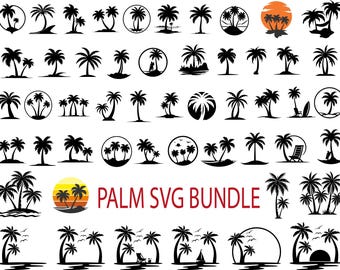 Puede incluir: Una colección de 40 archivos de corte SVG de palmeras en blanco y negro. Los archivos SVG son perfectos para crear proyectos como camisetas, tazas, pegatinas, etc. Los archivos están en un paquete y etiquetados como "PALM SVG BUNDLE".