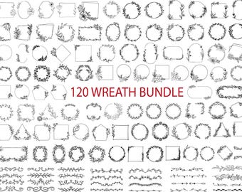 120 Wreath SVG Bundle: Floral & Laurel Wreath Designs